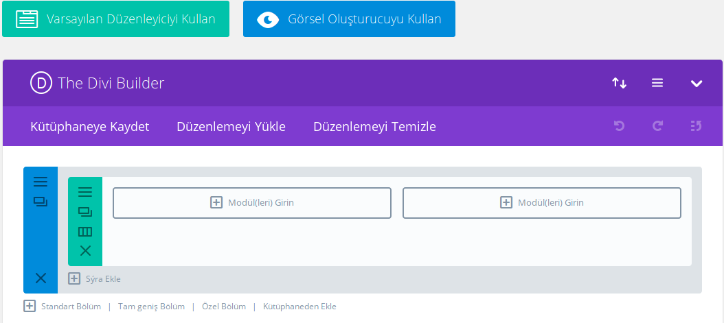 divi sayfa oluşturucu